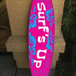 Custom Surfboard Wall Decor Hawaiian Beach Art, Personalized Name - thumbnail 2