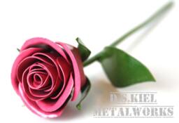 steel Sweetheart Rose Pink Metal Flower, Birthday Gift