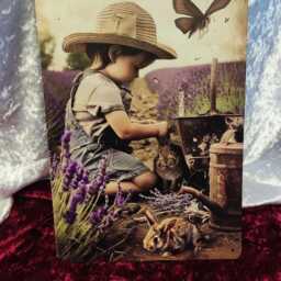 Lavender Field Tin Plaque - Home Decor Wall Hanging Kitchen Bathroom Accessories Bedroom Bunny Sign Christmas Gift - thumbnail 3