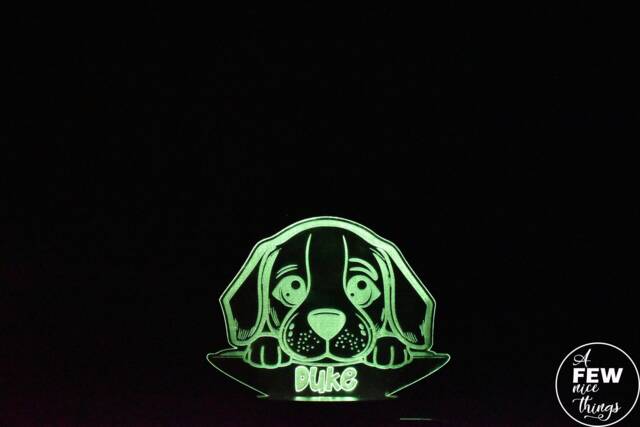 Personalised Beagle Led Night Light Engraved Dog Lamp - image 1