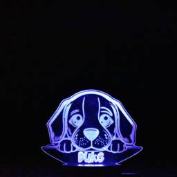 Personalised Beagle Led Night Light Engraved Dog Lamp - thumbnail 4