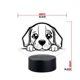 Personalised Beagle Led Night Light Engraved Dog Lamp - thumbnail 2