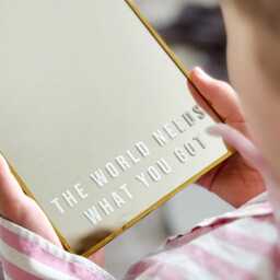 Personalised Quote Mirror/ Message Hanging Glass & Metal Mirror - thumbnail 3