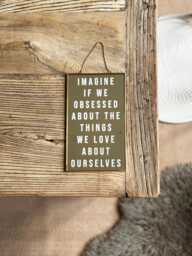 Personalised Quote Mirror/ Message Hanging Glass & Metal Mirror - thumbnail 1
