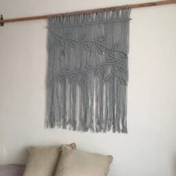 Macrame Wall Hanging, Window Valance - thumbnail 2