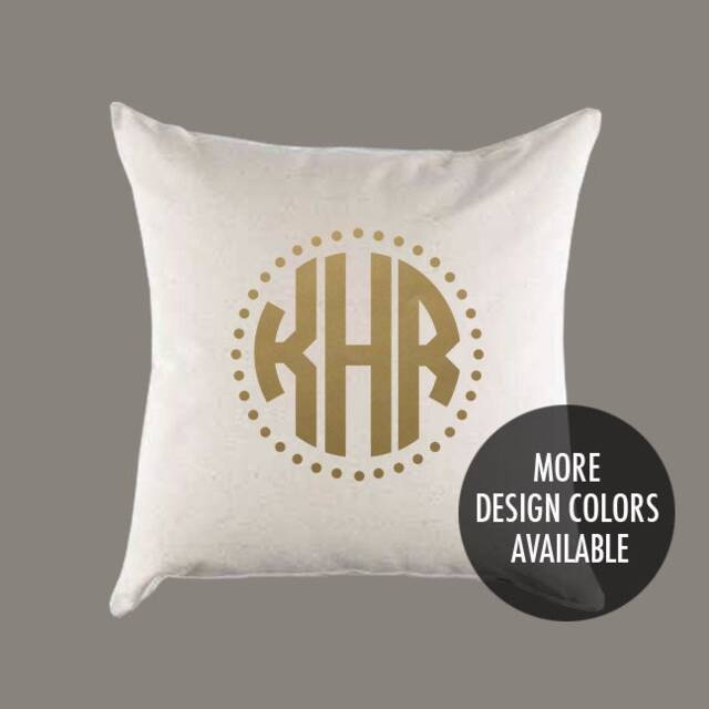 Personalized Monogram Canvas Pillow Or Cover - Home Throw Nursery Decor Bedroom New Baby Gift - image 1