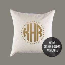 Personalized Monogram Canvas Pillow Or Cover - Home Throw Nursery Decor Bedroom New Baby Gift - thumbnail 1