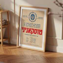 1936 Palestine Orchestra Poster - Arturo Toscanini Tel Aviv Concert Vintage Hebrew Music Print - thumbnail 3