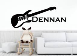 Name Wall Decals Guitar Decal Rock Star Vinyl Stickers Home Decor Bedroom Window Na352 - thumbnail 1