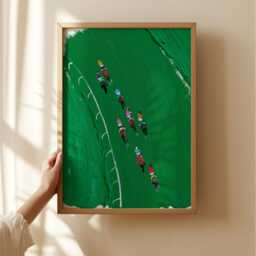 Horse Racing Art Print Birds Eye View Sports Wall - thumbnail 3