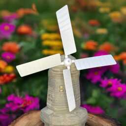 Large Windmill Statue Garden Sculpture Outdoor Farmhouse Decoration Cement Ornament Country Yard Art Hndmade - thumbnail 3