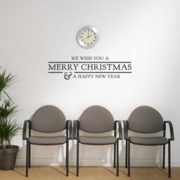 Merry Christmas Wall Decal - Holiday Typography Vinyl Art - thumbnail 2