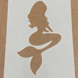 Mylar Stencil, Mermaid, Laser Cut, Wall Art, Painting, Craft - thumbnail 3