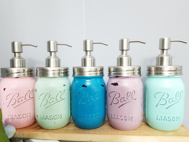 Set Of 6 Mason Jar Soap Dispensers - image 1