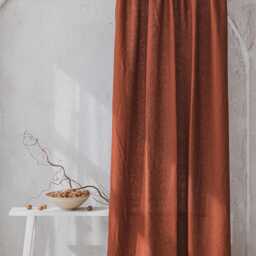 Handmade Linen Curtain - Pencil Pleat Drapery Panel in Natural Washed Linen, Custom Size Window Treatment For Cozy Interior Styling - thumbnail 2
