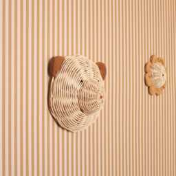 Large Brown Rattan Bear Trophy Baby & Child Decoration - thumbnail 3