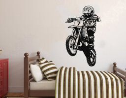 Personalized Motocross Vinyl Wall Decal Dirt Bike Decor 4279 - thumbnail 1