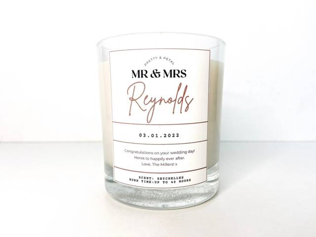 Wedding Day Candle - Gift For Couple Anniversary - image 1