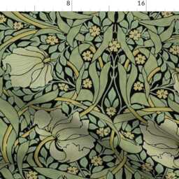 Victorian Floral Throw Blanket - Vintage Style Morris Inspired Damask Pimpernel Flowers Sage By Peacoquettedesigns - thumbnail 4