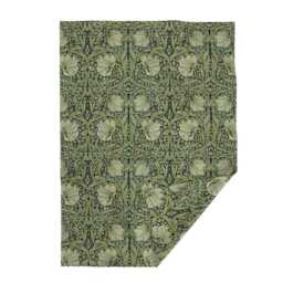 Victorian Floral Throw Blanket - Vintage Style Morris Inspired Damask Pimpernel Flowers Sage By Peacoquettedesigns - thumbnail 2