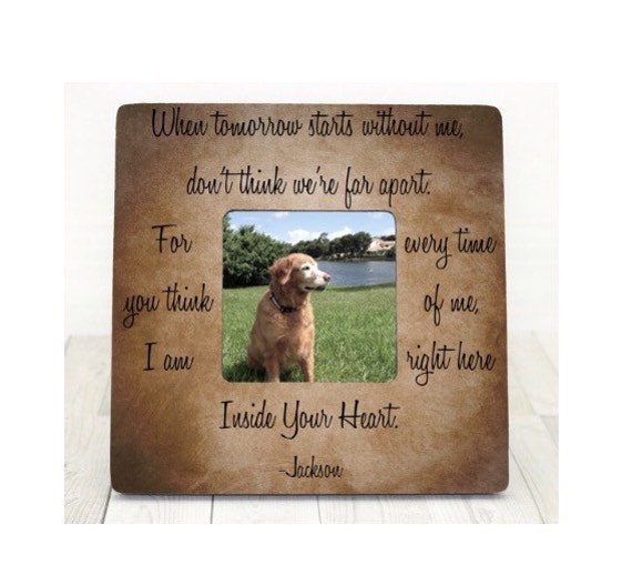 Personalized Pet Memorial Picture Frame Dog Cat Loss Sympathy Gift - image 1
