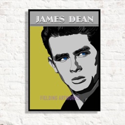 James Dean Art Print Hand-Painted Portrait, Iconic Wall Decor - thumbnail 2