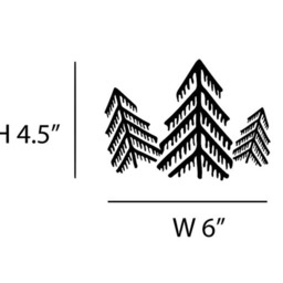 Pine Tree Wall Decals Pattern Nursery Decor Gift For Kids, Decor, Kids Room Decals, Hand Drawn Art, Decor - thumbnail 2