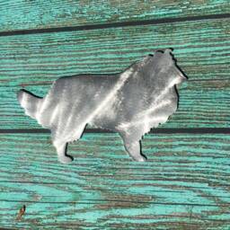 Shetland Sheep Dog, Sheltie, Silhouette, Metal, Christmas Tree Topper, Wall, Shelf Art Or Yard, Great Gift, Dog Lovers Only, Collie - thumbnail 3