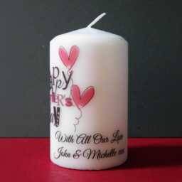 "Personalised Mothers Day Candle Vintage Heart Gift For Mum With ""Happy Mother's Day" - thumbnail 3