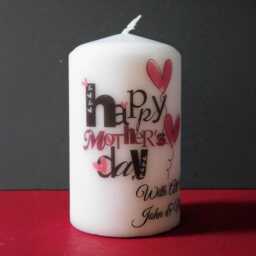 "Personalised Mothers Day Candle Vintage Heart Gift For Mum With ""Happy Mother's Day" - thumbnail 2
