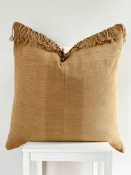 Brown Tribal Hemp Hand Woven Natural Dye Color Hmong Lumbar Pillow Cover - thumbnail 1
