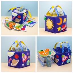 Felt Quiet Book Montessori Sensory Board, Travel Busy Box - thumbnail 2