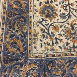 Handmade Cotton Area Rug Boho Block Print Kalamkari Rug - 150 X 90 cms - thumbnail 3