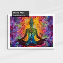 Chakra Body Spiritual Energy Abstract Oil Painting Framed Poster Print & Canvas Wall Decor Art Bedroom Home Interior Floral Gift - thumbnail 3