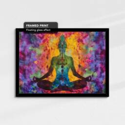 Chakra Body Spiritual Energy Abstract Oil Painting Framed Poster Print & Canvas Wall Decor Art Bedroom Home Interior Floral Gift - thumbnail 2