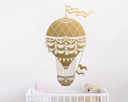 Hot Air Balloon Wall Decal - Decor, Decal, Nursery Kids - thumbnail 1