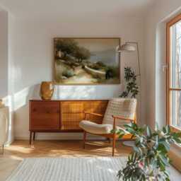 Mediterranean Landscape Poster, Olive Tree Paper Wall Art - thumbnail 3