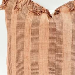 Brown Tribal Hemp Hand Woven Natural Dye Color Hmong Lumbar Pillow Cover - thumbnail 2
