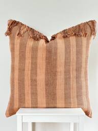 Brown Tribal Hemp Hand Woven Natural Dye Color Hmong Lumbar Pillow Cover - thumbnail 1