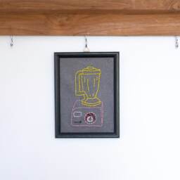 Framed Funny Embroidery - Blender Design Modern Wall Decoration - thumbnail 1