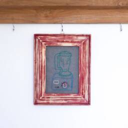 Framed Funny Embroidery - Blender Design Modern Wall Decoration - thumbnail 2