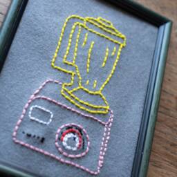 Framed Funny Embroidery - Blender Design Modern Wall Decoration - thumbnail 4