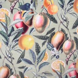 Summer Fruit Velvet Cylinder Lampshade Extra Tall Summer Velvet - thumbnail 2