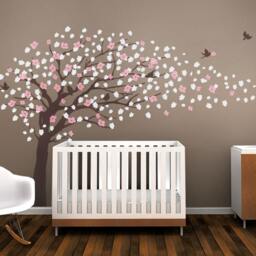 Tree Wall Decal Huge Wall Decal Mural Stickers Nursery Cherry Blossom Nature Decals & Murals Decor - W1045 - thumbnail 3