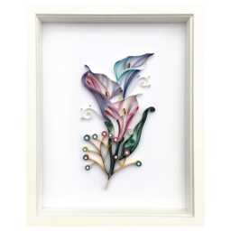 Calla Lilies Wall Art Quilling Floral Decor