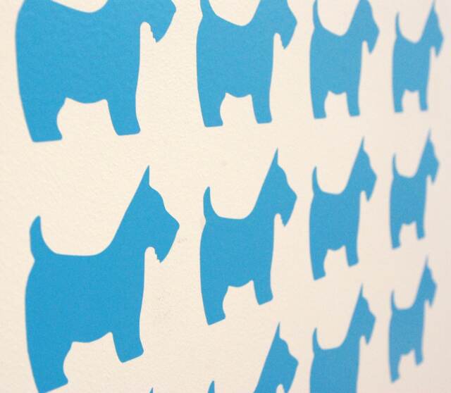 Cute Scottie Dog Scottish Terrier Vinyl Wall Art Decals/stickers - Various Colours & Sizes - image 1