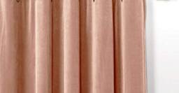 Handmade Dust Rose Pink Cotton Velvet Curtain Panel - 100% Room Darkening Window Drape Luxury Bedroom, Living & Nursery Decor