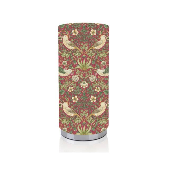 Handmade William Morris Strawberry Thief Padlamp, Crimson Floral Night Light - image 1