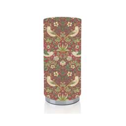 Handmade William Morris Strawberry Thief Padlamp, Crimson Floral Night Light