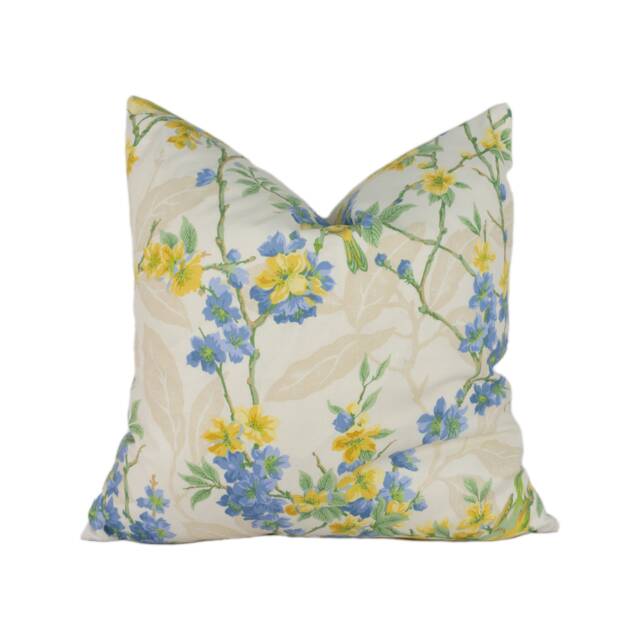 Sanderson - Birdsong Blue/Yellow Stunning Cushion Cover Throw Pillow Designer Home Decor - image 1